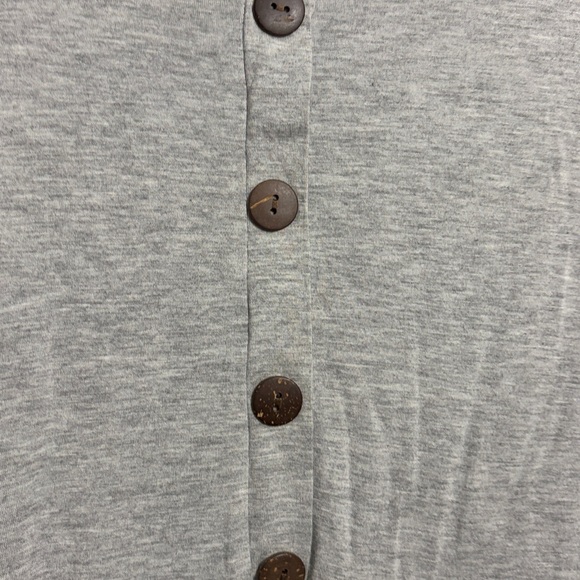 Beeson River Light Gray Ruffle Sleeve Dress - Picture 3 of 6